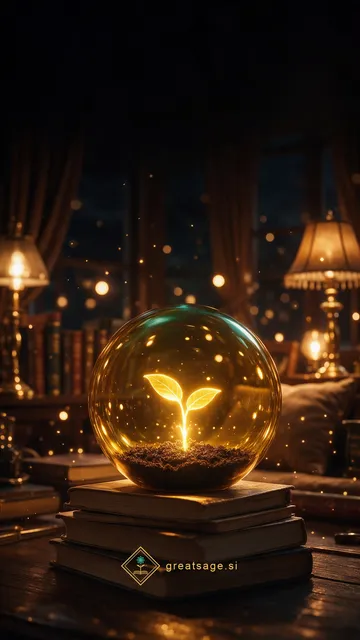 Glass sphere — phone wallpaper